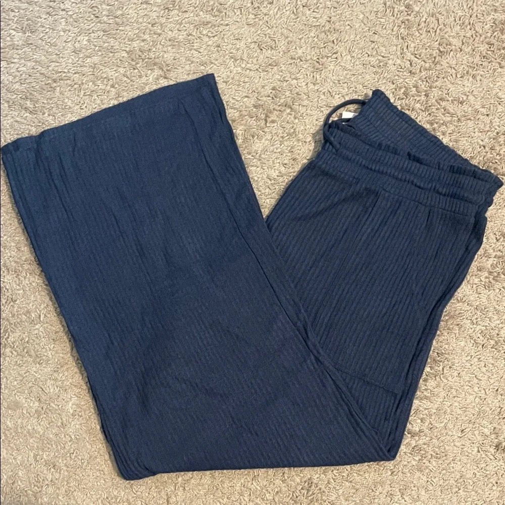 Stars Above Blue Ribbed Lounge Pants - Picture 1 of 2